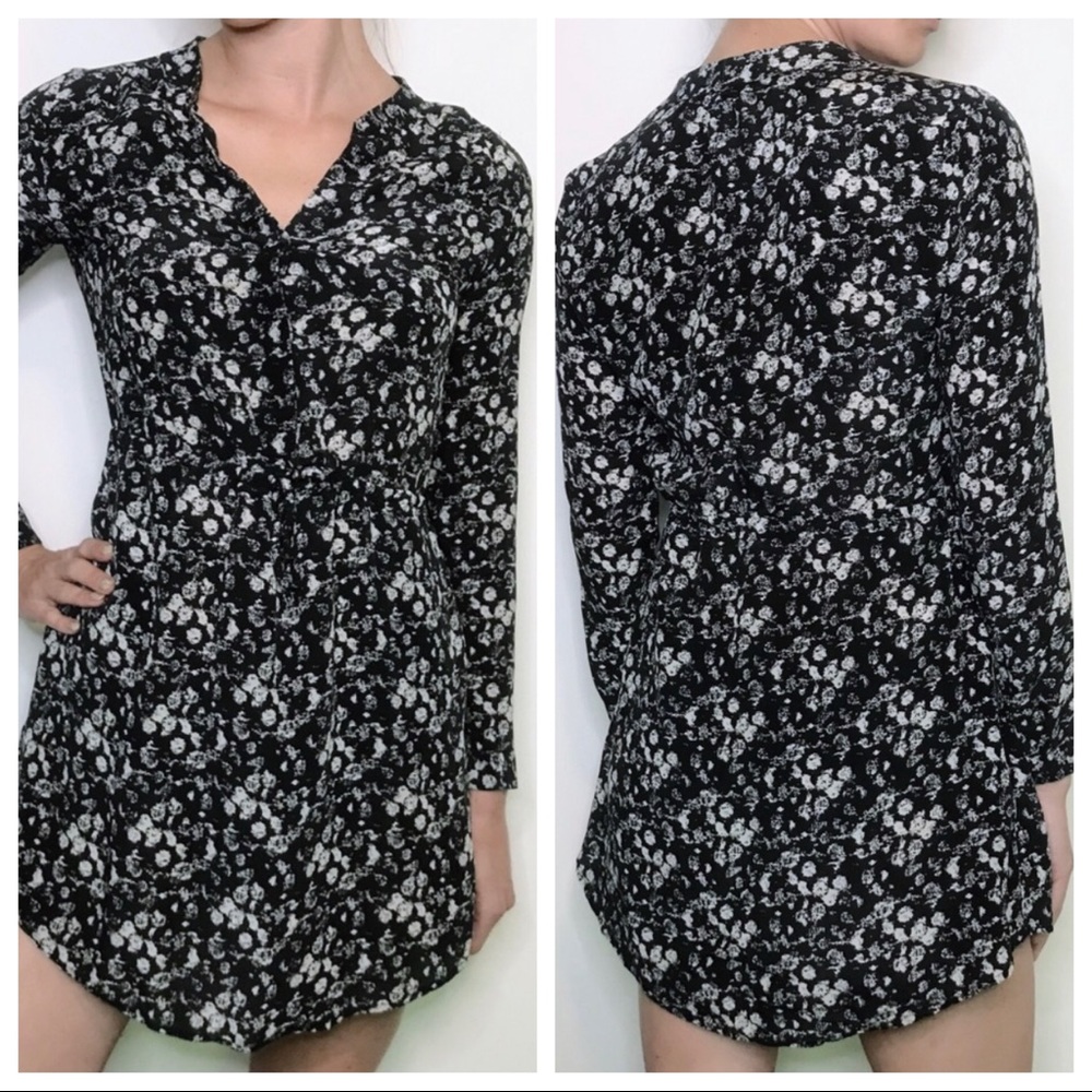 Piperlime Abstract Silk Tunic Shirt Dress
